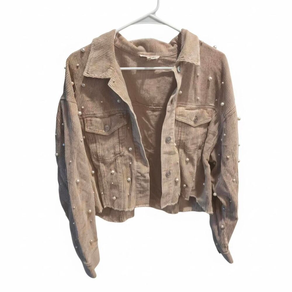 Peach-love-california Women's Tan and Cream Coat